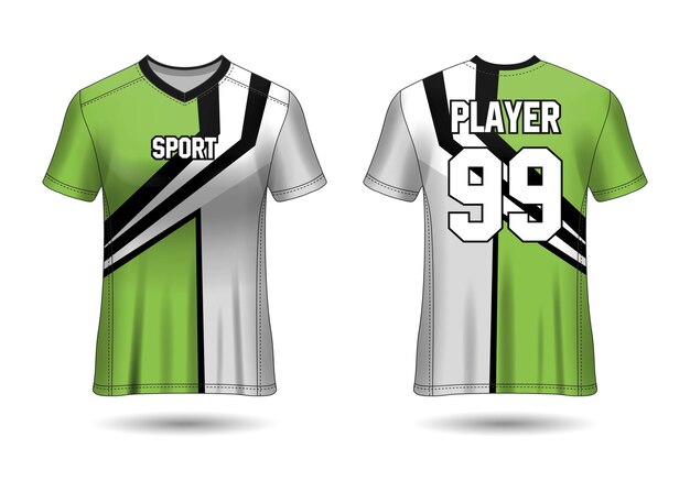 Diseño de camiseta deportiva para uniformes de equipo