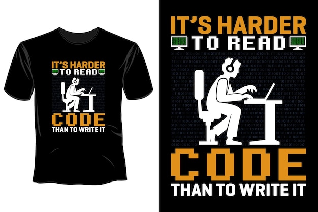 Diseño de camiseta de desarrollador de software