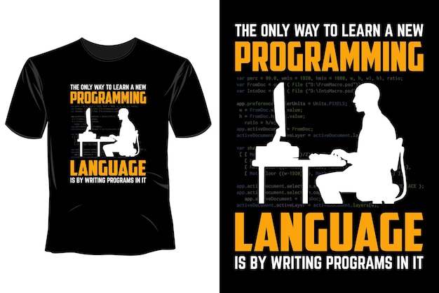 Diseño de camiseta de desarrollador de software