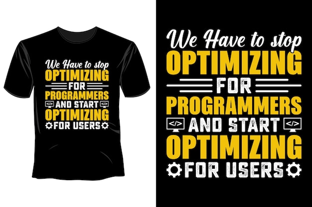 Diseño de camiseta de desarrollador de software