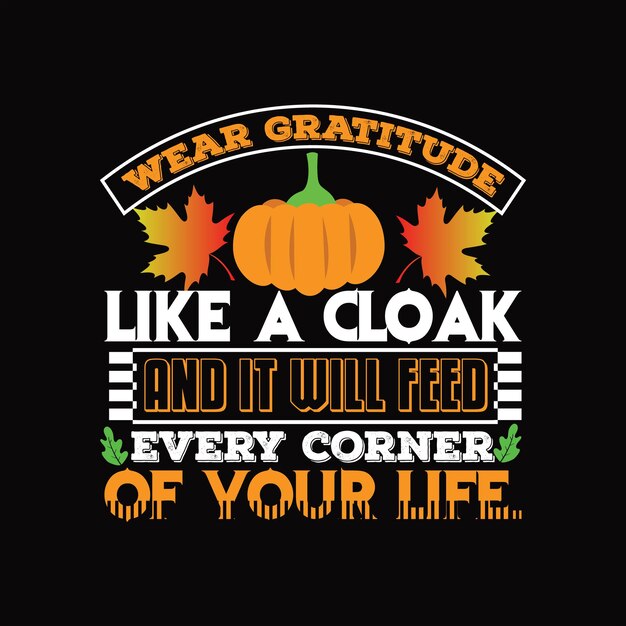 Diseño de camiseta del día de acción de gracias