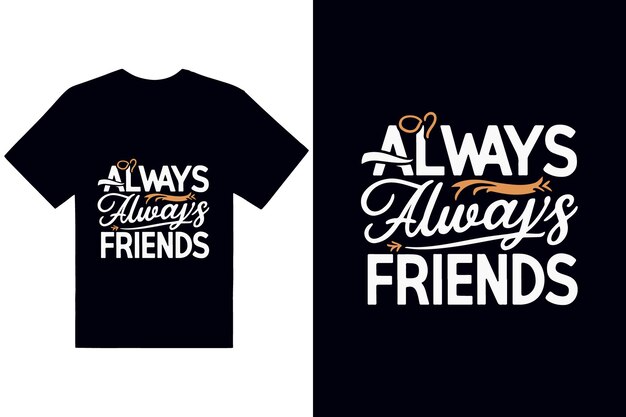 Diseño de camiseta del día de la amistad con ilustración vectorial