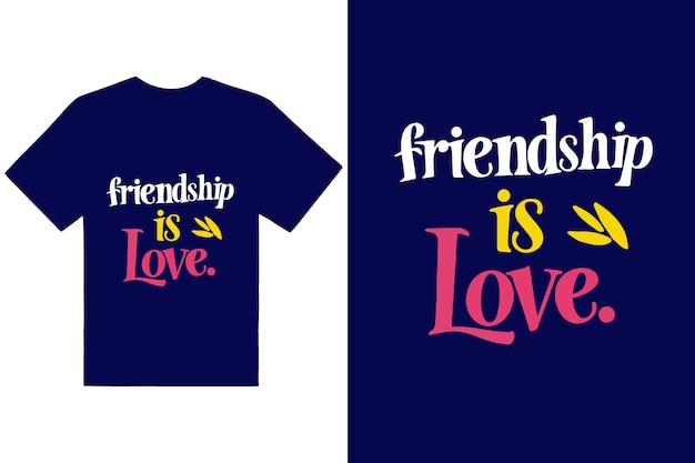Diseño de camiseta del día de la amistad con ilustración vectorial
