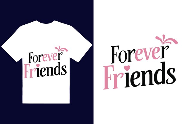 Diseño de camiseta del día de la amistad con ilustración vectorial