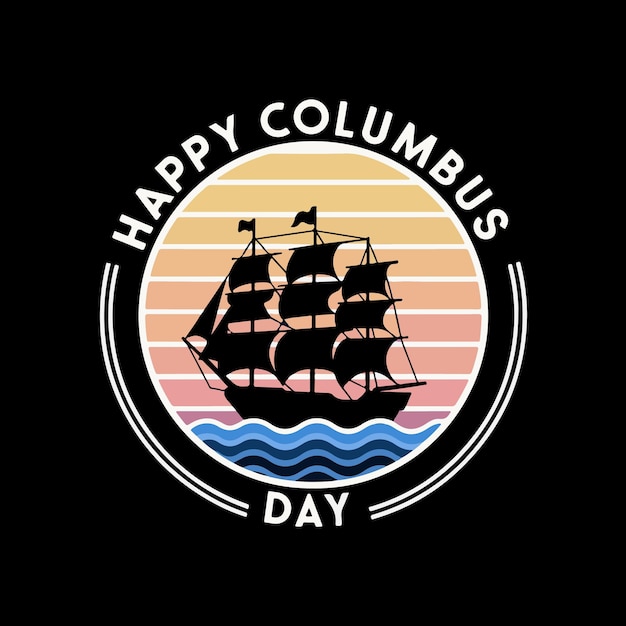 Diseño de la camiseta del Día de Colón