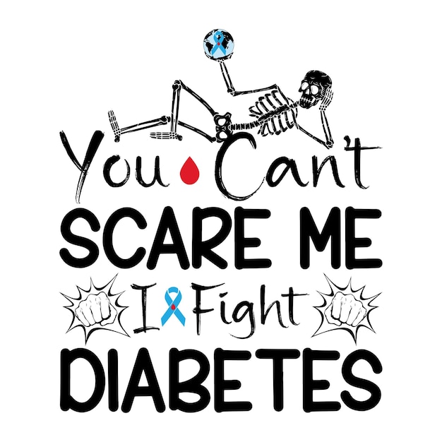 Diseño de camiseta del día de concientización sobre la diabetes