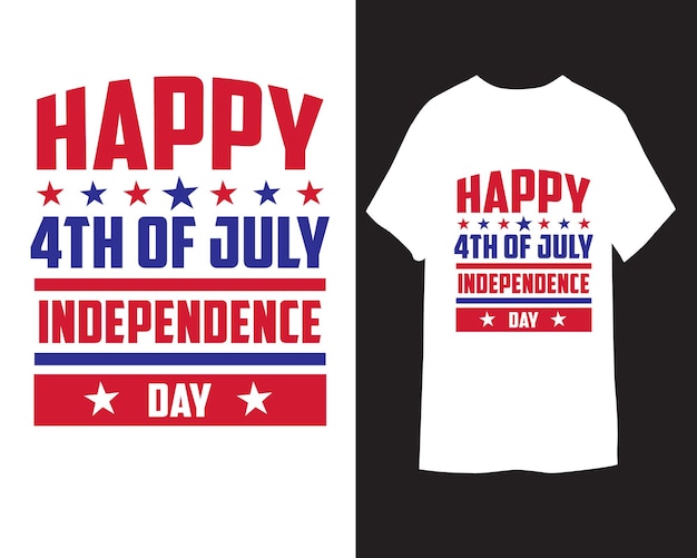 Diseño de camiseta del día de la independencia de EE. UU.