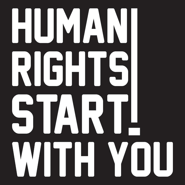 Diseño de camiseta del Día Internacional de los Derechos Humanos.