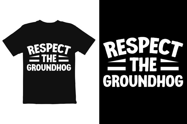 Diseño de la camiseta del día de la marmota