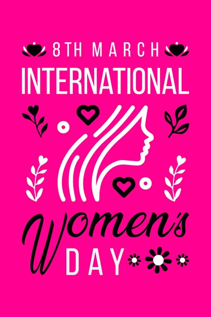 Diseño de camiseta del día de la mujer