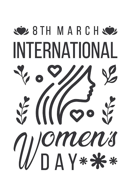 Diseño de camiseta del día de la mujer