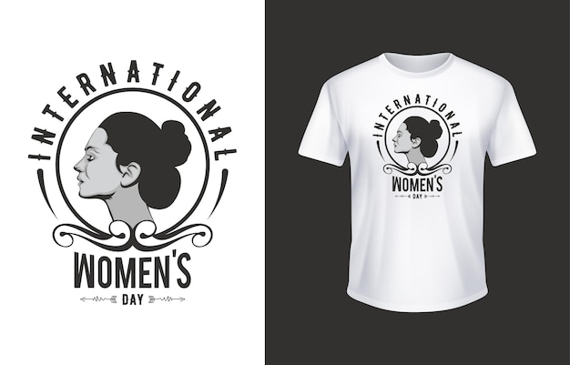 Diseño de camiseta del día de la mujer.