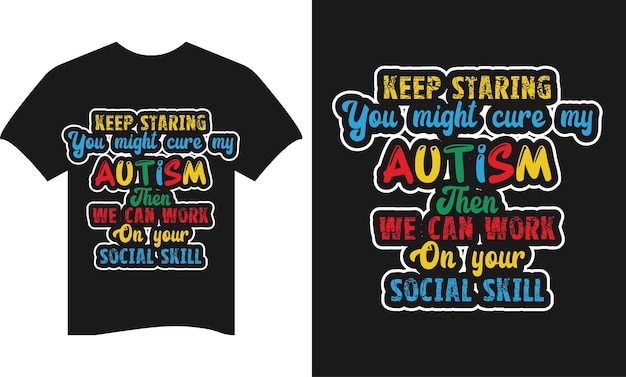 Diseño de la camiseta para el Día Mundial del Autismo