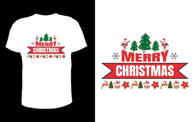Diseño de camiseta del día de Navidad vector de feliz Navidad