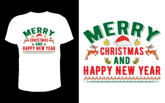 Diseño de camiseta del día de Navidad vector de feliz Navidad