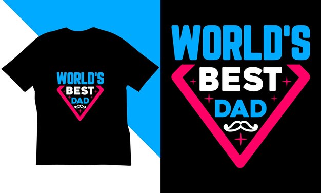 Vector diseño de camiseta del día del padre del mejor papá del mundo