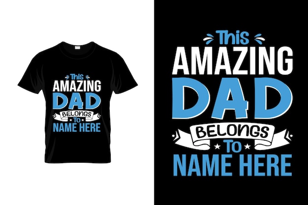 Diseño de camiseta del día del padre o diseño de póster del día del padre Citas divertidas del padre Tipografía del padre