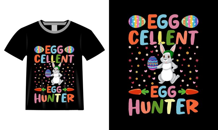 Diseño de camiseta para el día de Pascua de Eggcellent Egg Hunter