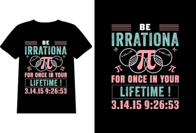 El diseño de la camiseta del día de Pi, dibujada a mano, la colección de etiquetas del día de pi, la tipografía especial