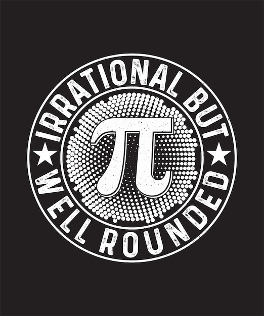El diseño de la camiseta del Día de Pi es irracional pero bien redondeado