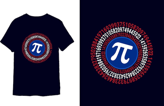 Diseño de camiseta del Día de Pi