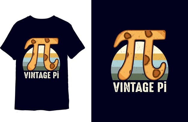 Vector diseño de camiseta del día de pi