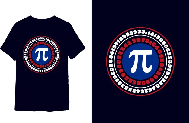 Diseño de camiseta del Día de Pi