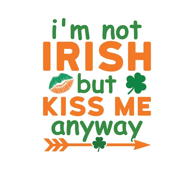 Diseño de la camiseta del Día de San Patricio con citas y tipografía de Shamrock