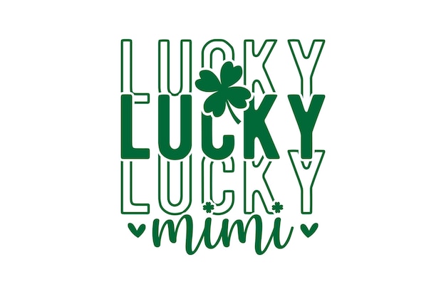 Diseño de la camiseta del día de San Patricio Día de San Patrizio SVG Elements de silueta del día del San Patricio Suerte