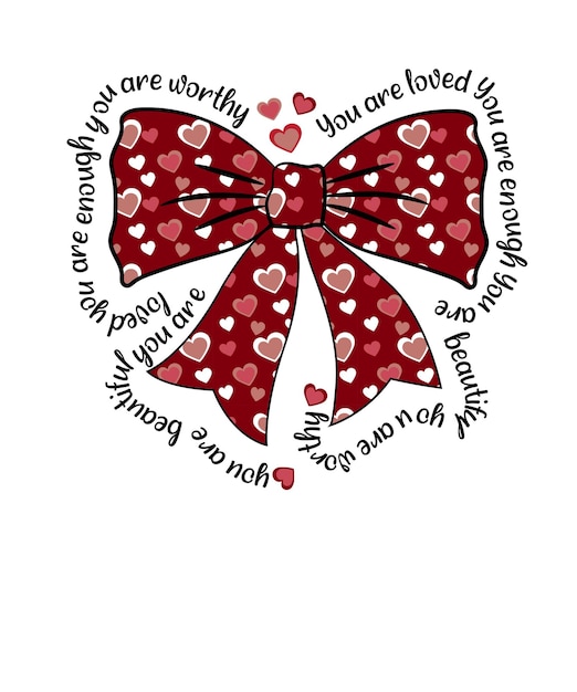 El diseño de la camiseta del día de San Valentín Love Glitter Valentine Coquette Bow PNG