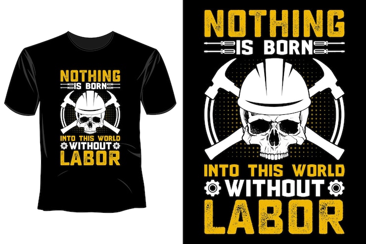 Diseño de camiseta del día del trabajo.