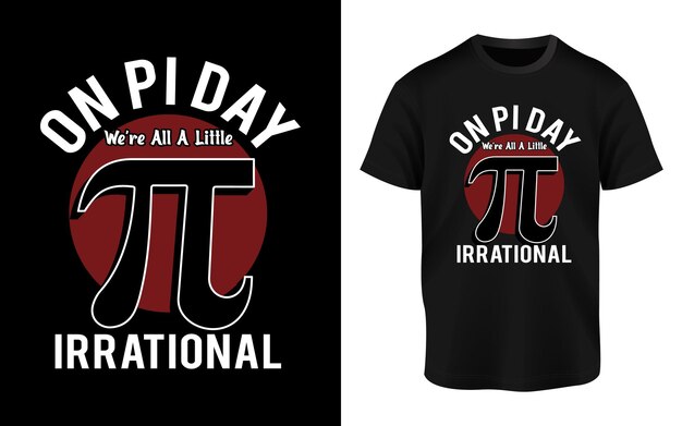 Diseño de camiseta de día de vector pi