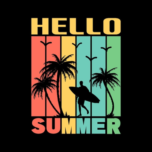 Diseño de camiseta de día de verano