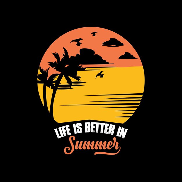 Diseño de camiseta de día de verano