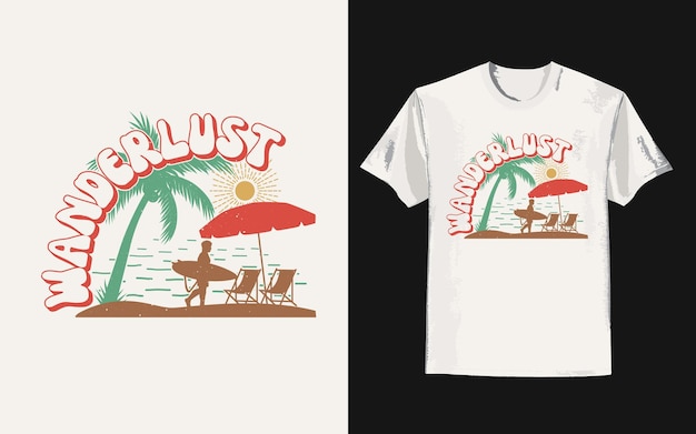 Vector diseño de camiseta de día de verano