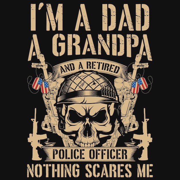 Diseño de camiseta del día de los veteranos del abuelo.