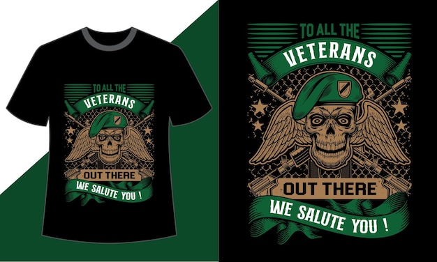 Diseño de camiseta del día de los veteranos