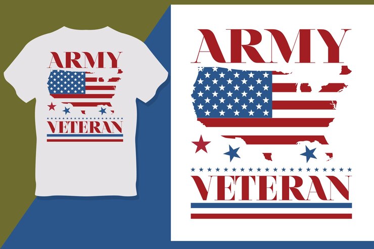Diseño de camiseta del día de los veteranos