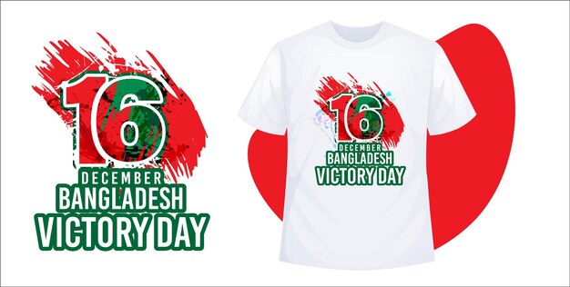 Diseño de camiseta del día de la victoria de Bangladesh