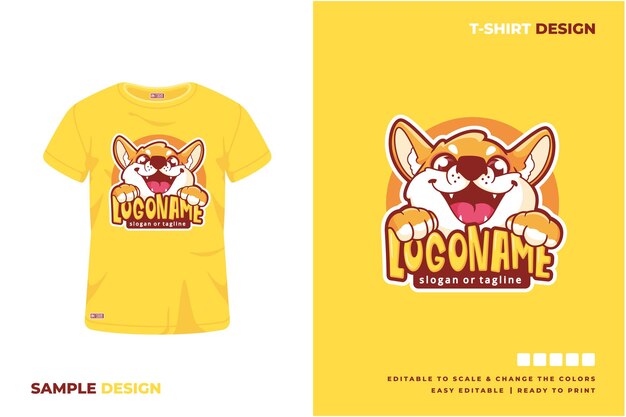 diseño de camiseta de dibujos animados para perros