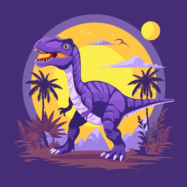 Diseño de camiseta de dinosaurio