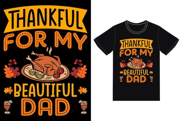 Diseño de camiseta y diseño de póster del Día de Acción de Gracias