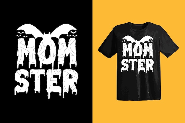 Vector diseño de camiseta de disfraz de gráficos de halloween de mamá de moda para listo para imprimir