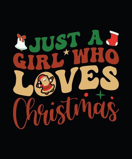 Diseño de camiseta divertida y colorida de Navidad.