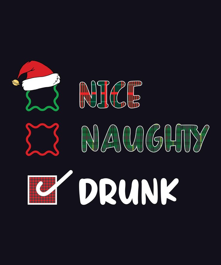 Vector diseño de camiseta divertida de navidad.