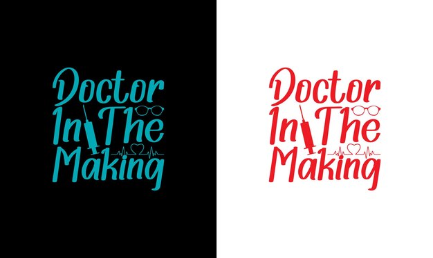 Diseño de camiseta Doctor Quote, tipografía