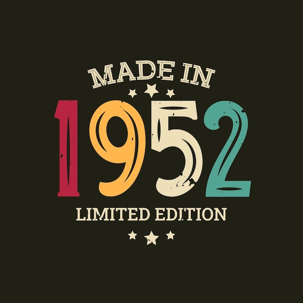 Diseño de camiseta de edición limitada hecha en 1952