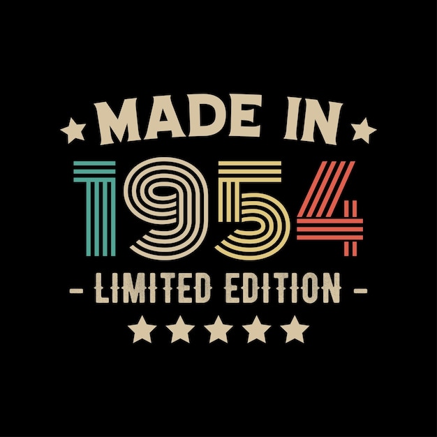 Diseño de camiseta de edición limitada hecha en 1954