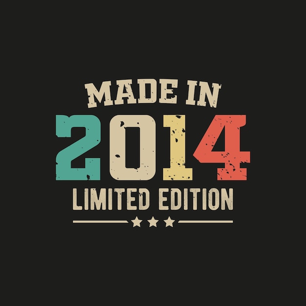 Diseño de camiseta de edición limitada hecha en 2014