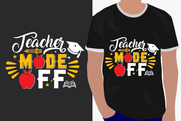 Vector diseño de camiseta educativa de regreso a la escuela